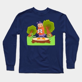 Caterpillar Forest Hand Drawn Long Sleeve T-Shirt